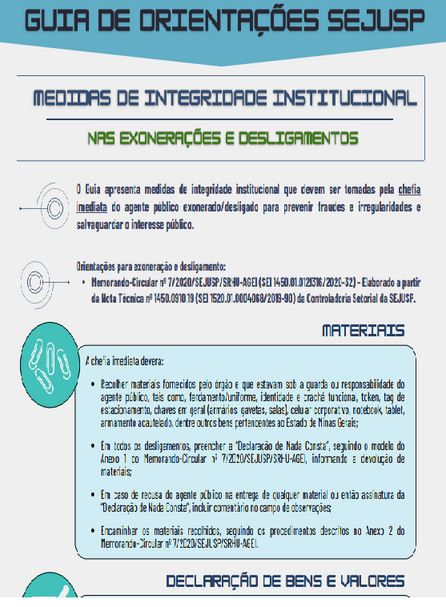 Cartilha do Plano de Integridade SEJUSP